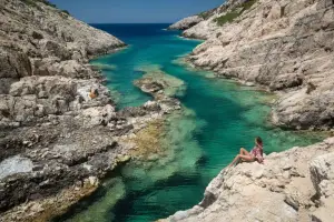 Swimming at the 4 most famous beaches & View from the Hill Shipwreck Swimming at the beach Shipwreck and food in a taverna with a view