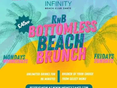 RnB Bottomless Beach Brunch @ Infinity Beach Club Zante