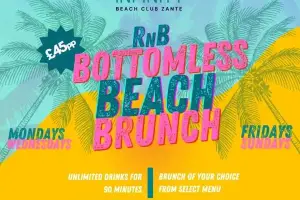 D K TRAVEL - RnB Bottomless Beach Brunch @ Infinity Beach Club Zante