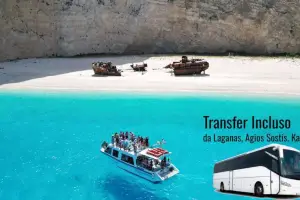 Welcome To Zante - Shipwreck Tour by Boat and Bus, with Panoramic View from the Observation Point above the Shipwreck.