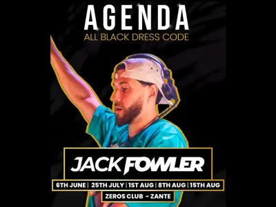 D K TRAVEL - AGENDA – All Black Dress Code feat. Jack Fowler @ Zeros Club Zante