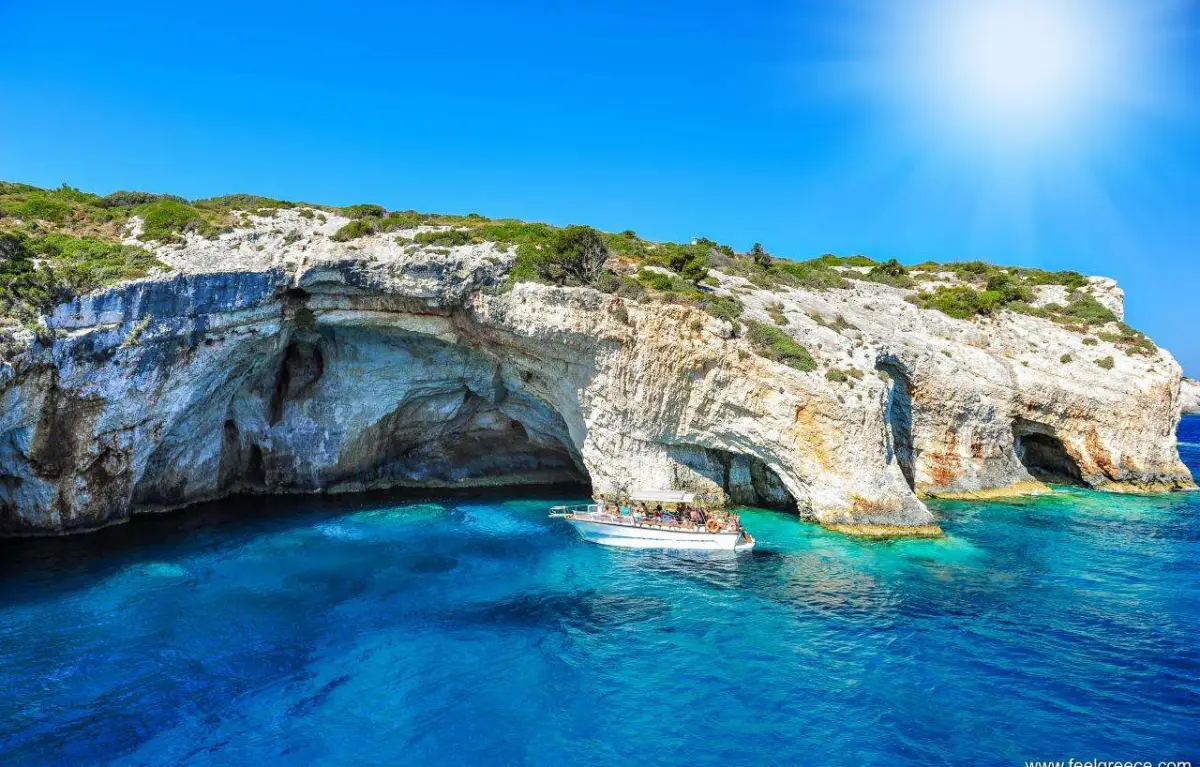 Private excursion to Mountainous Zakynthos Shipwreck & Blue Caves (Duration 7 Hours)