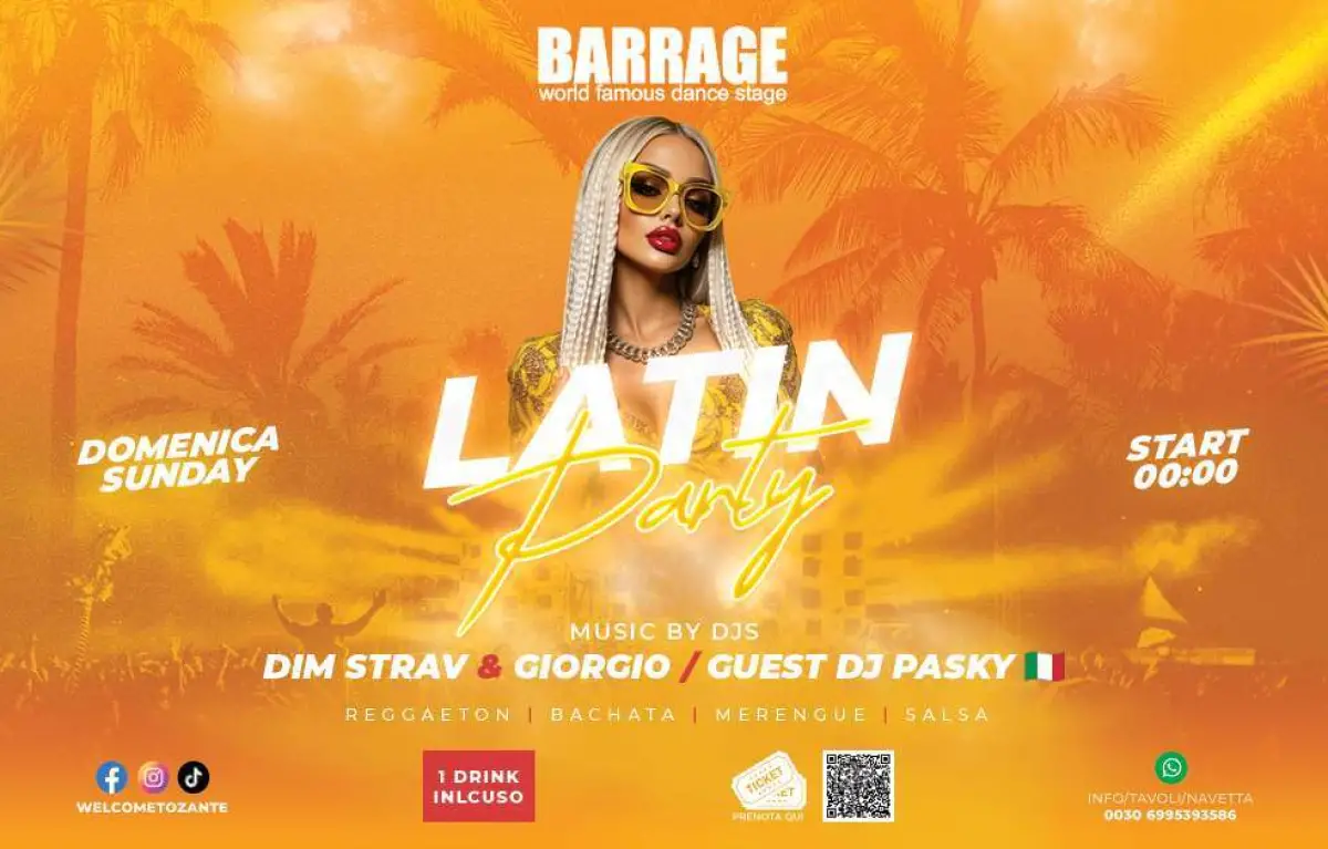 LATIN PARTY - Sunday Nights @ Barrage Club